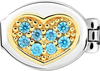 "S" Heart Stone Aquamarine